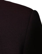 Dolce & Gabbana Bordeaux Wool Single Breasted Dress Blazer - Eljoys Fashion 