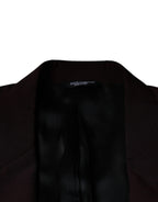 Dolce & Gabbana Bordeaux Wool Single Breasted Dress Blazer - Eljoys Fashion 