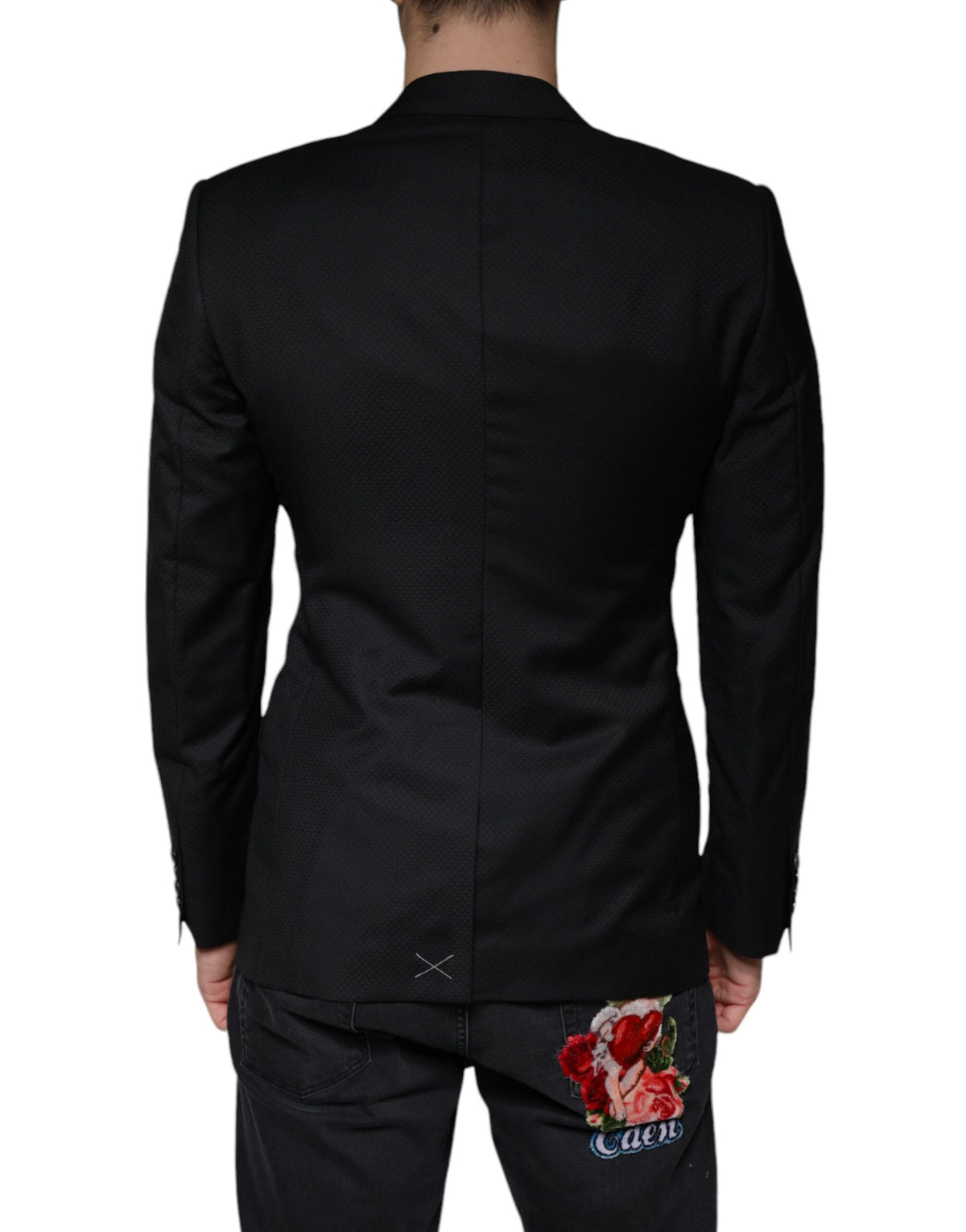 Dolce & Gabbana Black MARTINI Bee Single Breasted Blazer - Eljoys Fashion 