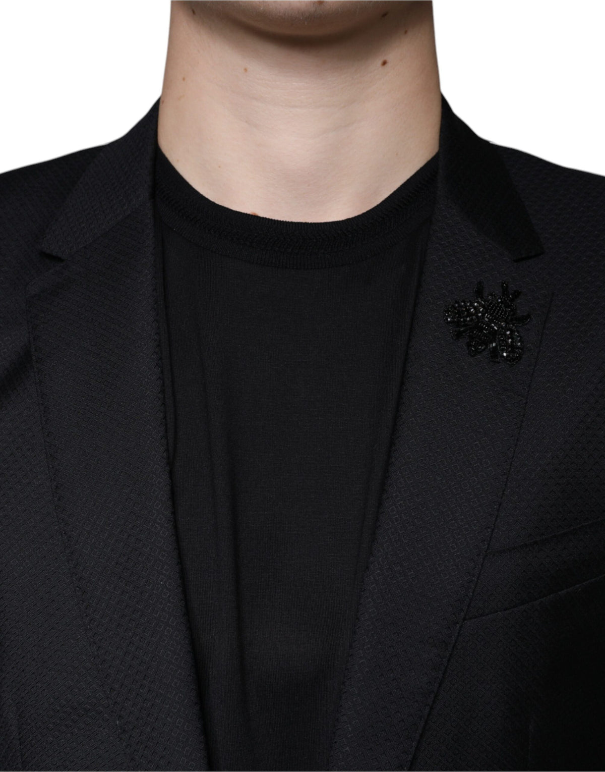 Dolce & Gabbana Black MARTINI Bee Single Breasted Blazer - Eljoys Fashion 