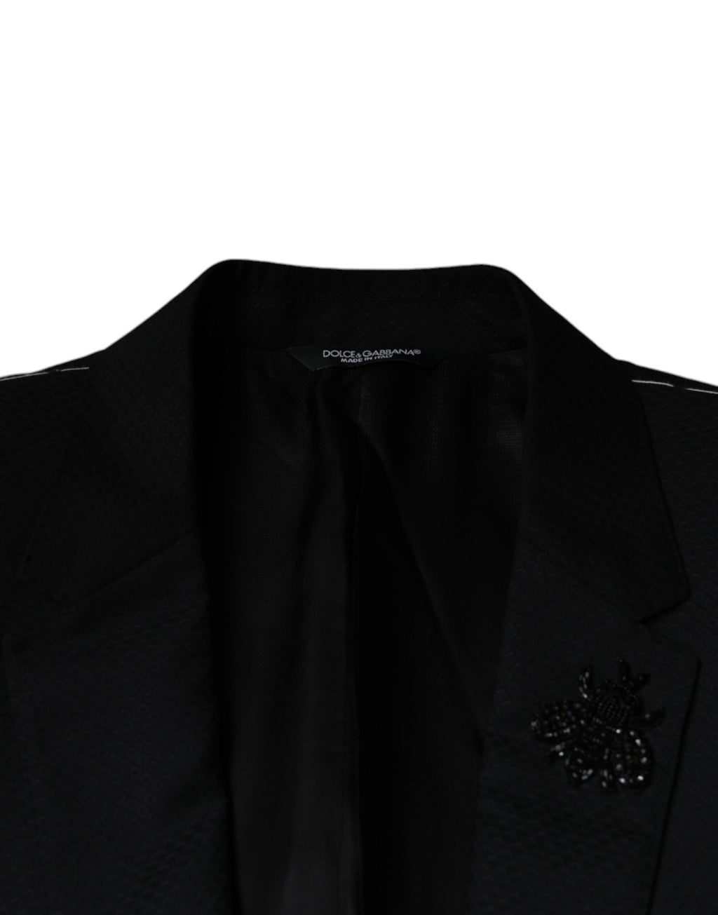Dolce & Gabbana Black MARTINI Bee Single Breasted Blazer - Eljoys Fashion 