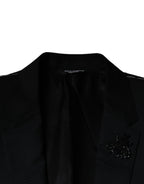 Dolce & Gabbana Black MARTINI Bee Single Breasted Blazer - Eljoys Fashion 