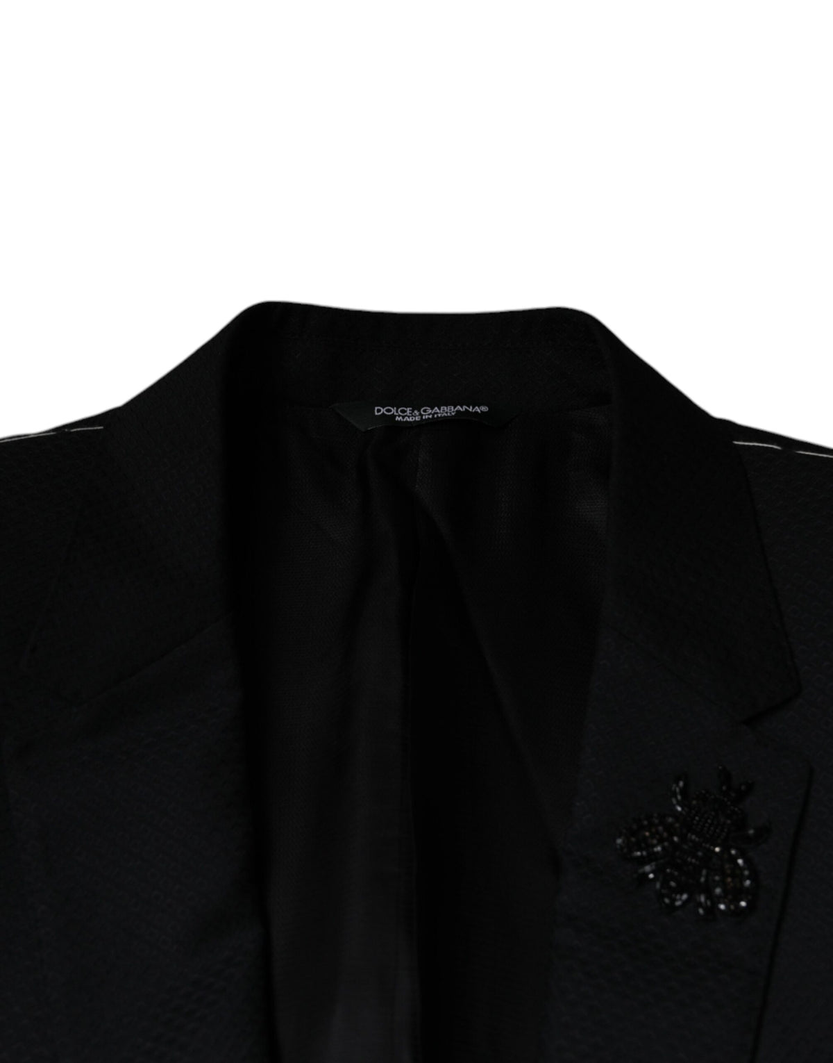 Dolce & Gabbana Black MARTINI Bee Single Breasted Blazer - Eljoys Fashion 