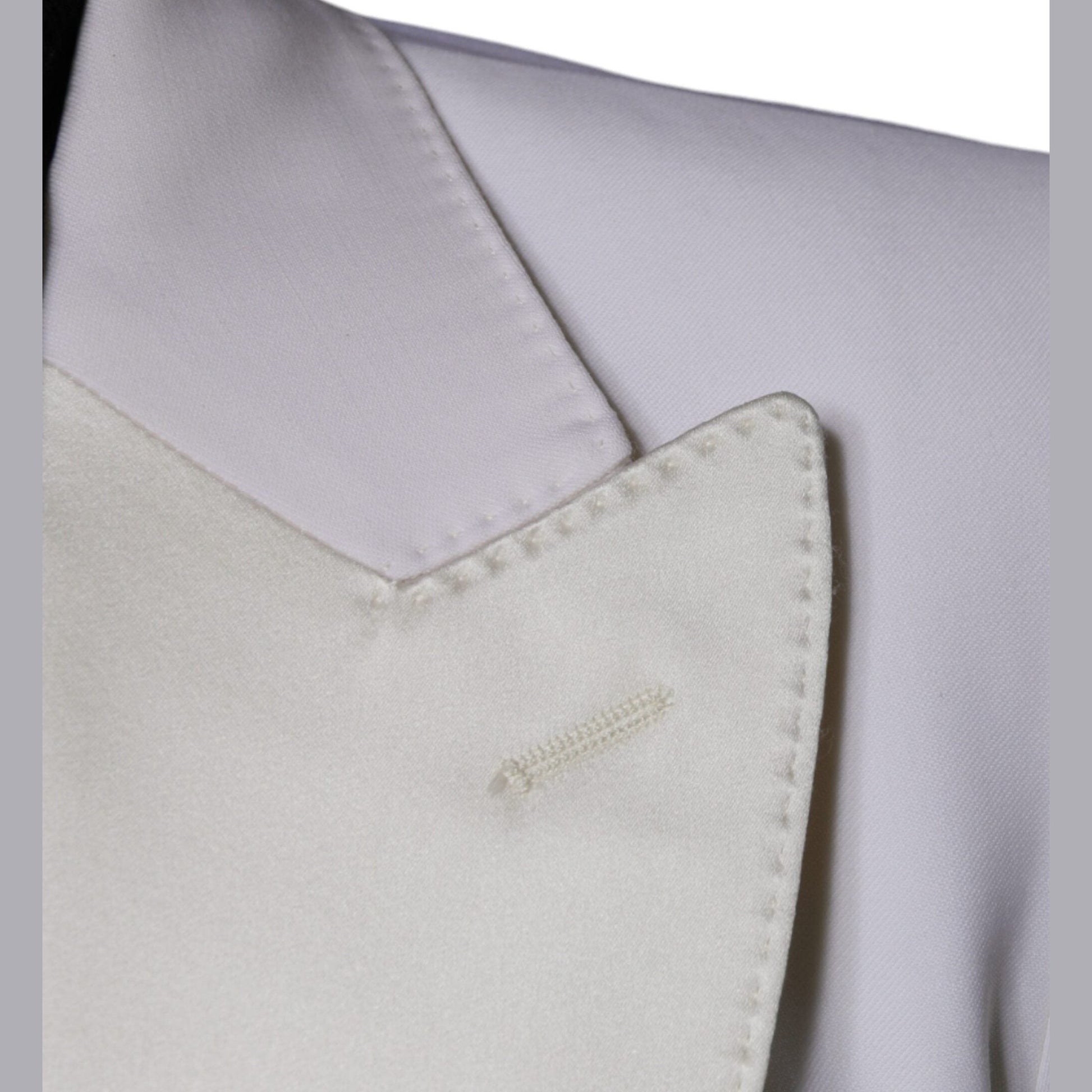 Dolce & Gabbana Off White Wool Single Breasted Dress Blazer Dolce & Gabbana