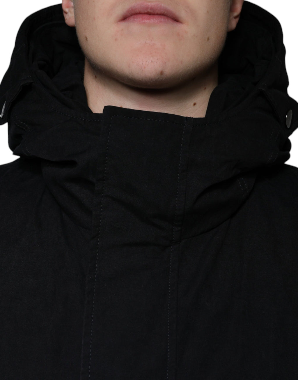 Dolce & Gabbana Black Hooded Parka Cotton Trench Coat Jacket - Eljoys Fashion 