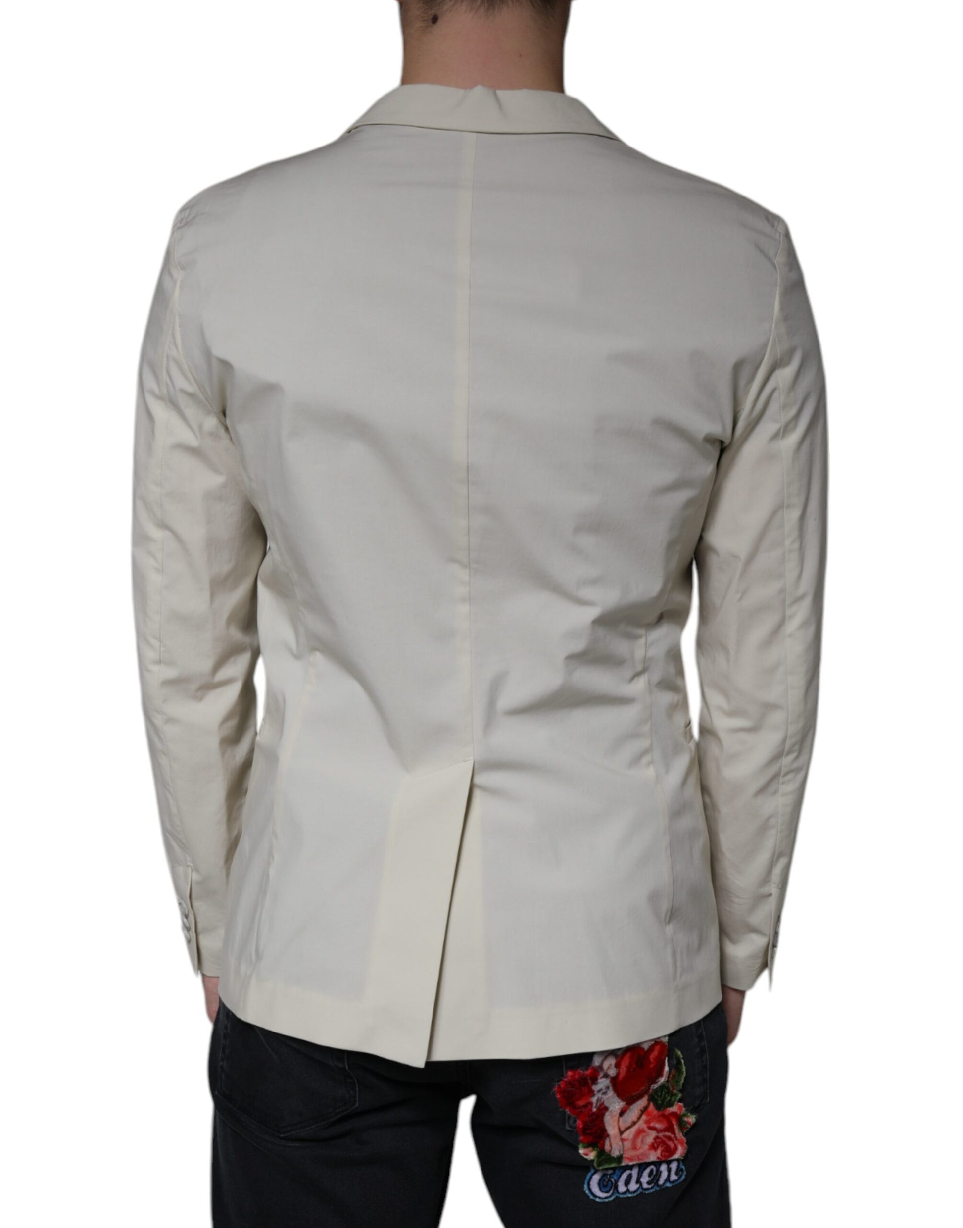 Paolo Pecora Milano Beige Single Breasted Dress Formal Coat Blazer Paolo Pecora Milano
