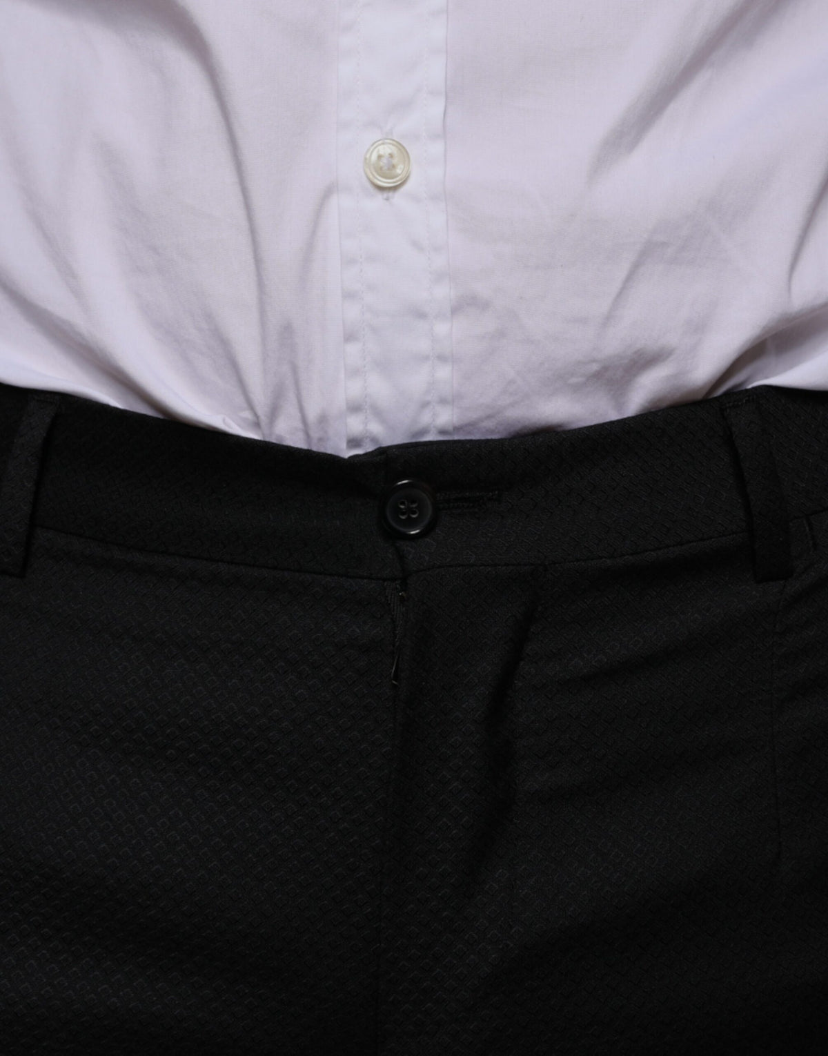 Dolce & Gabbana Black Wool Skinny Dress Formal Pants - Eljoys Fashion 