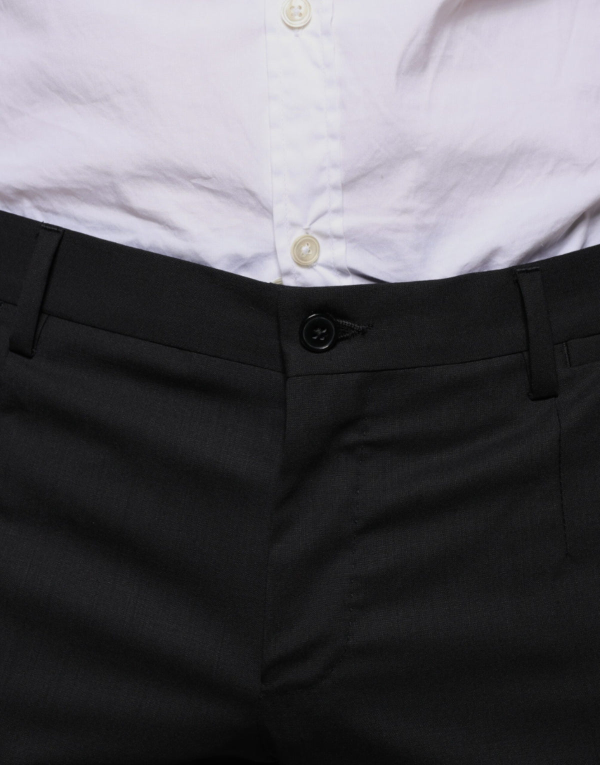 Dolce & Gabbana Black Wool Skinny Dress Formal Pants - Eljoys Fashion 