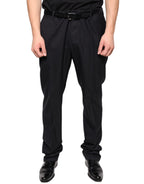 Dolce & Gabbana Black Wool Skinny Dress Formal Pants - Eljoys Fashion 