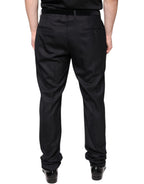 Dolce & Gabbana Black Wool Skinny Dress Formal Pants - Eljoys Fashion 