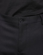 Dolce & Gabbana Black Wool Skinny Dress Formal Pants - Eljoys Fashion 