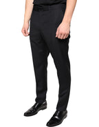 Dolce & Gabbana Black Wool Skinny Men Dress Pants - Eljoys Fashion 