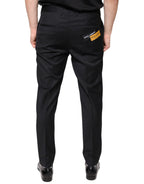 Dolce & Gabbana Black Wool Skinny Men Dress Pants - Eljoys Fashion 
