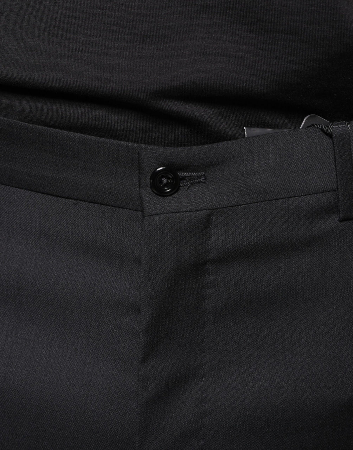 Dolce & Gabbana Black Wool Skinny Men Dress Pants - Eljoys Fashion 