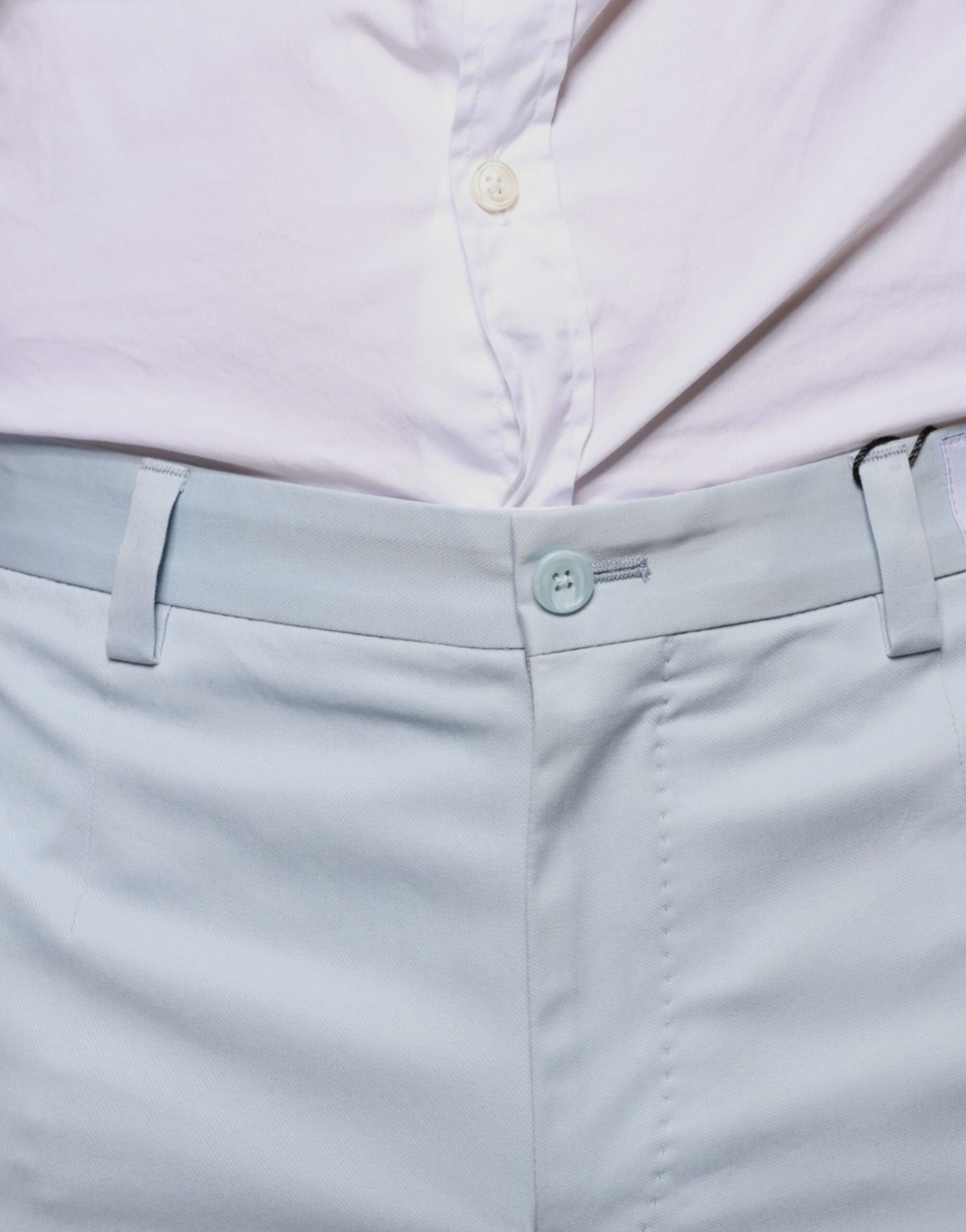 Dolce & Gabbana Light Blue Cotton Dress Pants Dolce & Gabbana