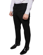 Dolce & Gabbana Black Wool Skinny Men Dress Pants - Eljoys Fashion 