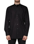 Dolce & Gabbana Black Cotton Button Down Men Casual Shirt - Eljoys Fashion 