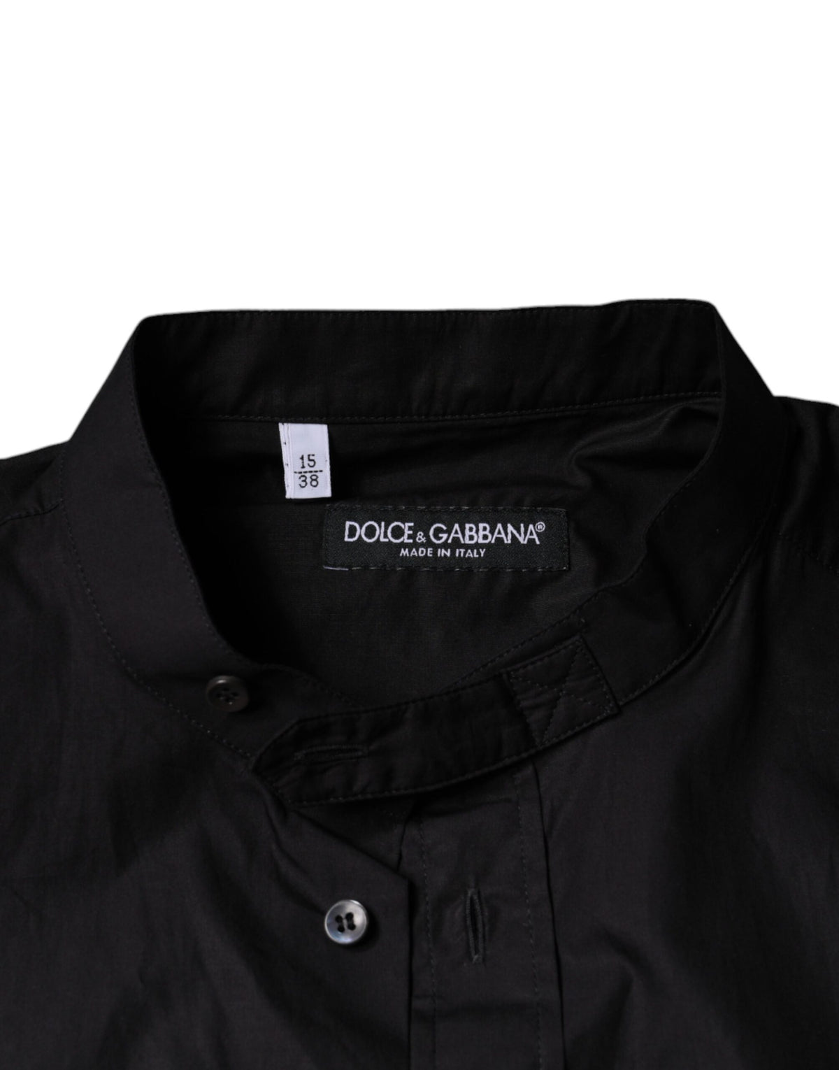Dolce & Gabbana Black Cotton Button Down Men Casual Shirt - Eljoys Fashion 