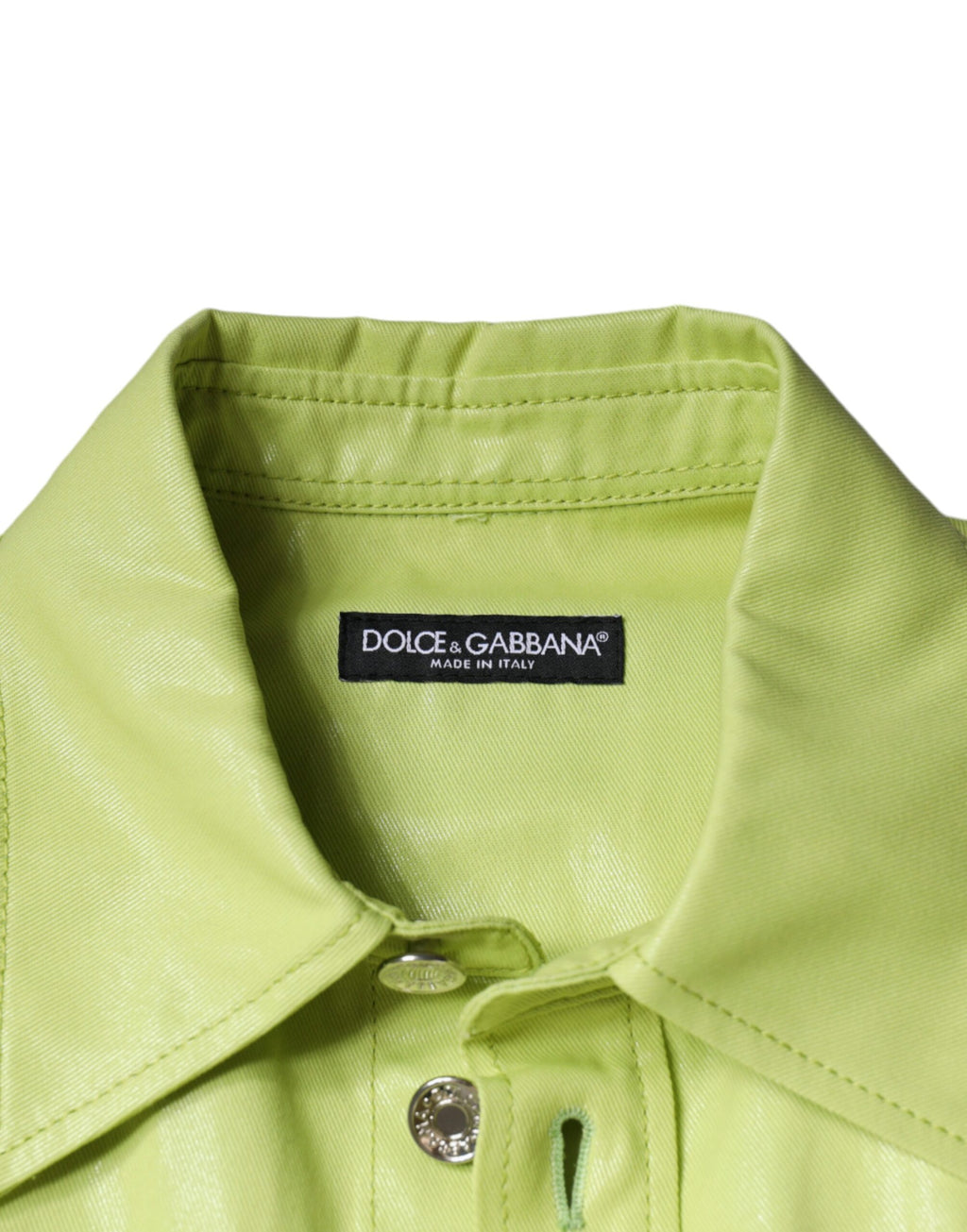 Dolce & Gabbana Green Cotton Collared Men Button Down Shirt - Eljoys Fashion 
