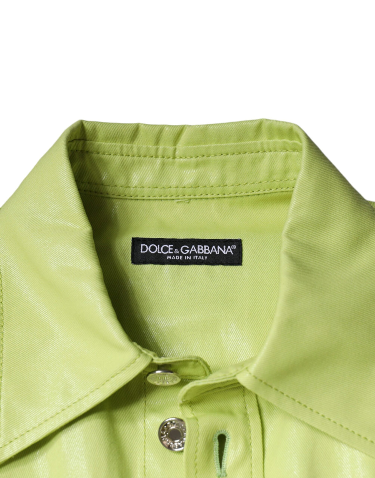 Dolce & Gabbana Green Cotton Collared Men Button Down Shirt - Eljoys Fashion 