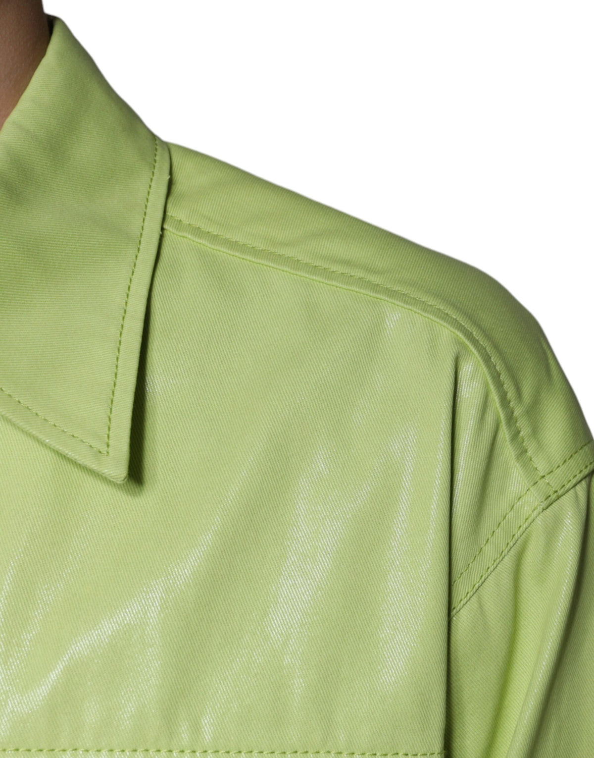 Dolce & Gabbana Green Cotton Collared Men Button Down Shirt - Eljoys Fashion 
