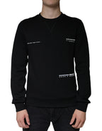 Dolce & Gabbana Black Logo Print CrewNeck Sweatshirt Sweater - Eljoys Fashion 