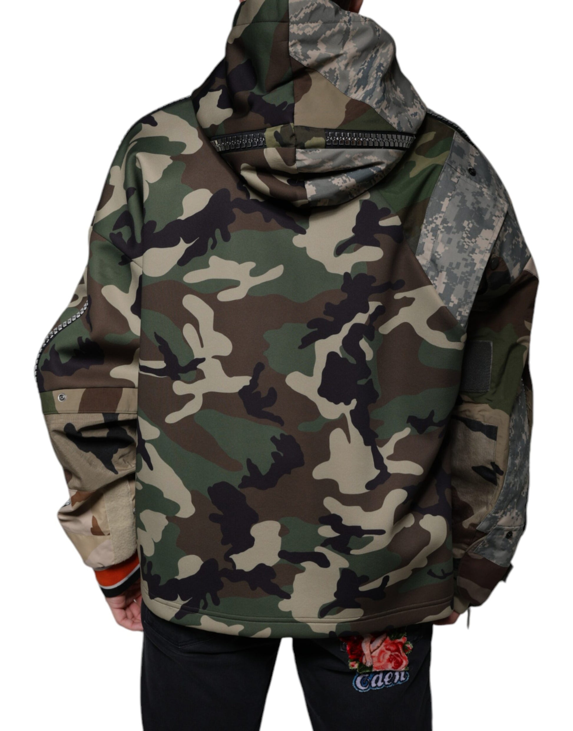 Dolce & Gabbana Multicolor Camouflage Hooded Sweatshirt Sweater Dolce & Gabbana