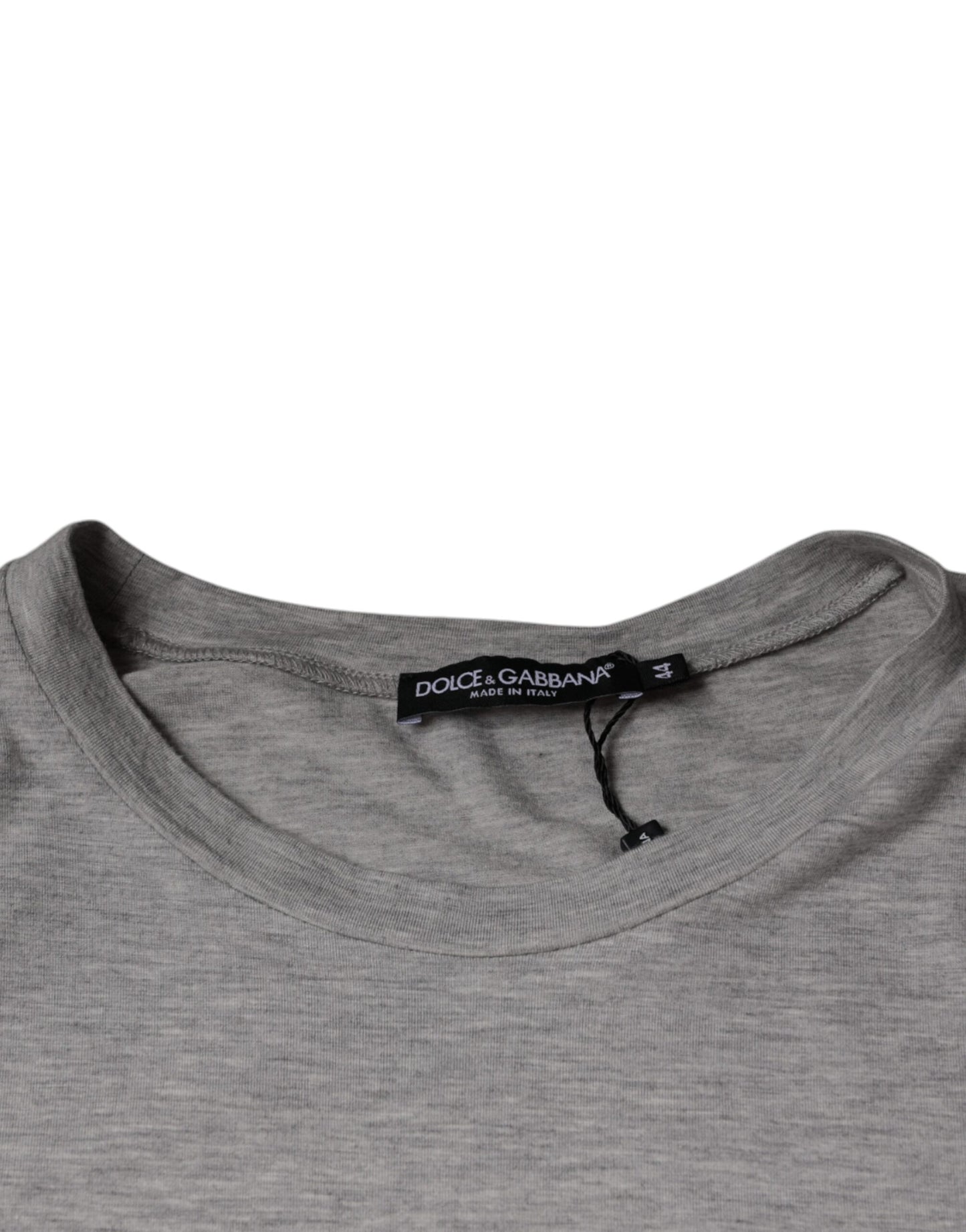 Dolce & Gabbana Gray Logo Print Crewneck Short Sleeve T-shirt Dolce & Gabbana