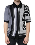 Dolce & Gabbana Black White Polka Dot Collared Polo T-shirt - Eljoys Fashion 