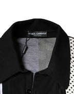 Dolce & Gabbana Black White Polka Dot Collared Polo T-shirt - Eljoys Fashion 