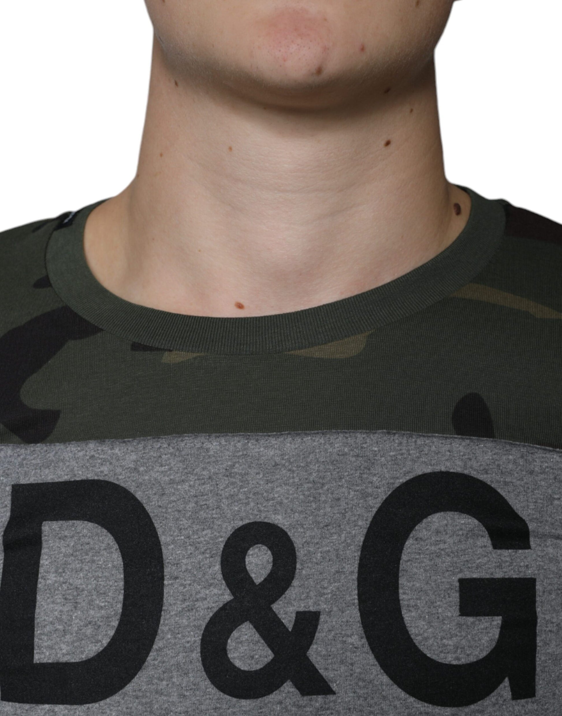 Dolce & Gabbana Multicolor Camouflage Cotton Crew Neck T-shirt Dolce & Gabbana