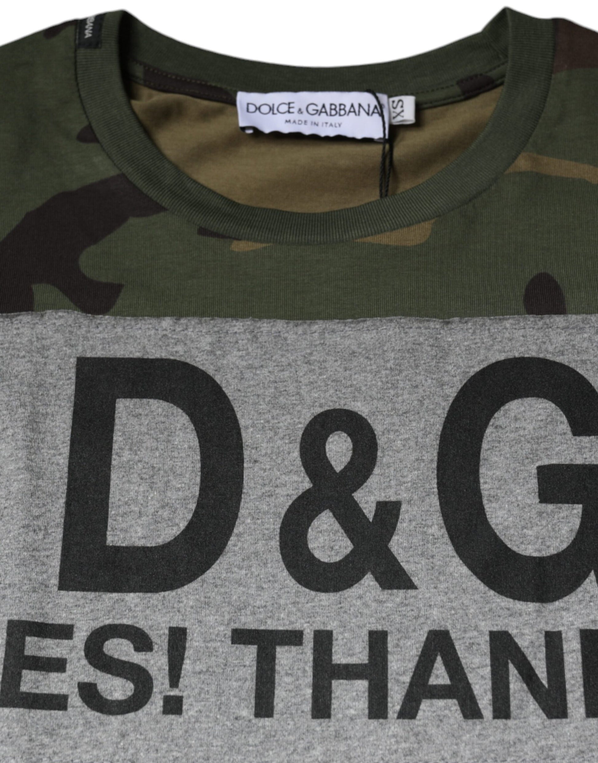 Dolce & Gabbana Multicolor Camouflage Cotton Crew Neck T-shirt Dolce & Gabbana