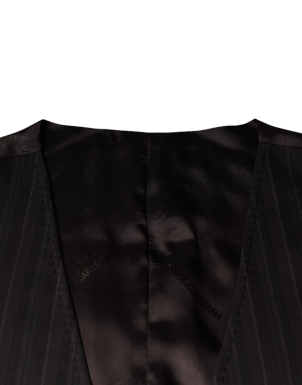 Dolce & Gabbana Black Cotton Waistcoat Dress Formal Vest - Eljoys Fashion 