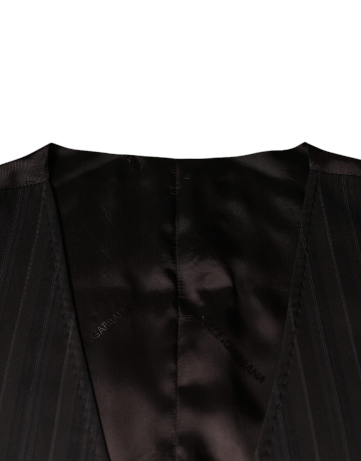 Dolce & Gabbana Black Cotton Waistcoat Dress Formal Vest - Eljoys Fashion 