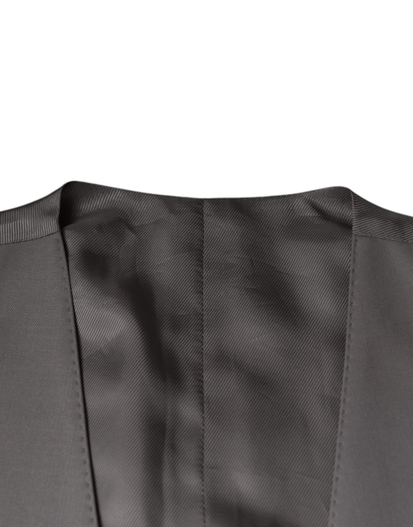 Dolce & Gabbana Light Gray Wool Formal Dress Waistcoat Vest Dolce & Gabbana