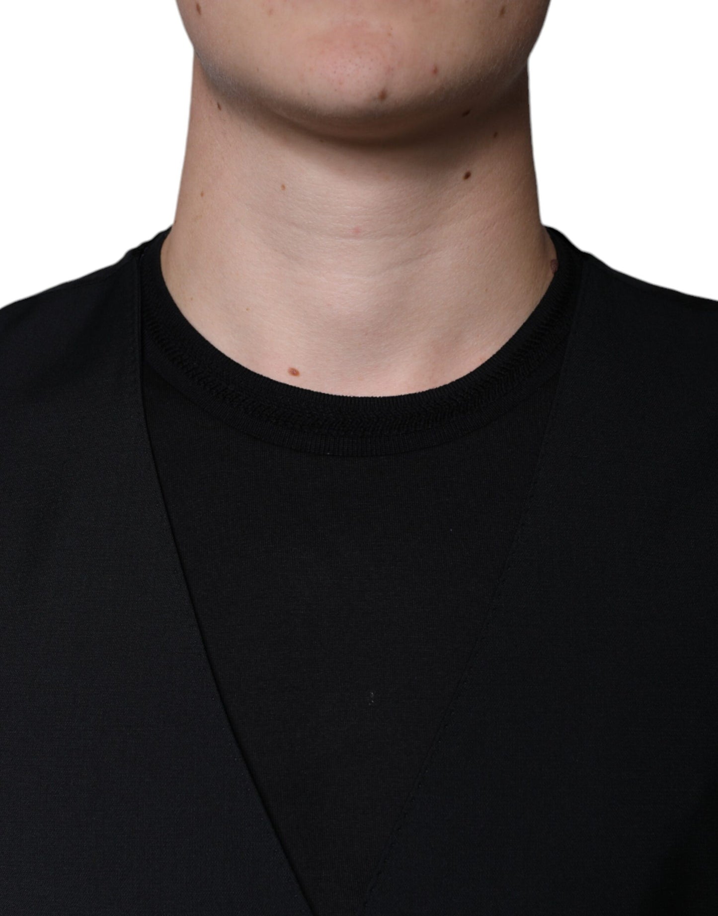 Dolce & Gabbana Black Wool Formal Dress Men Waistcoat Vest Dolce & Gabbana