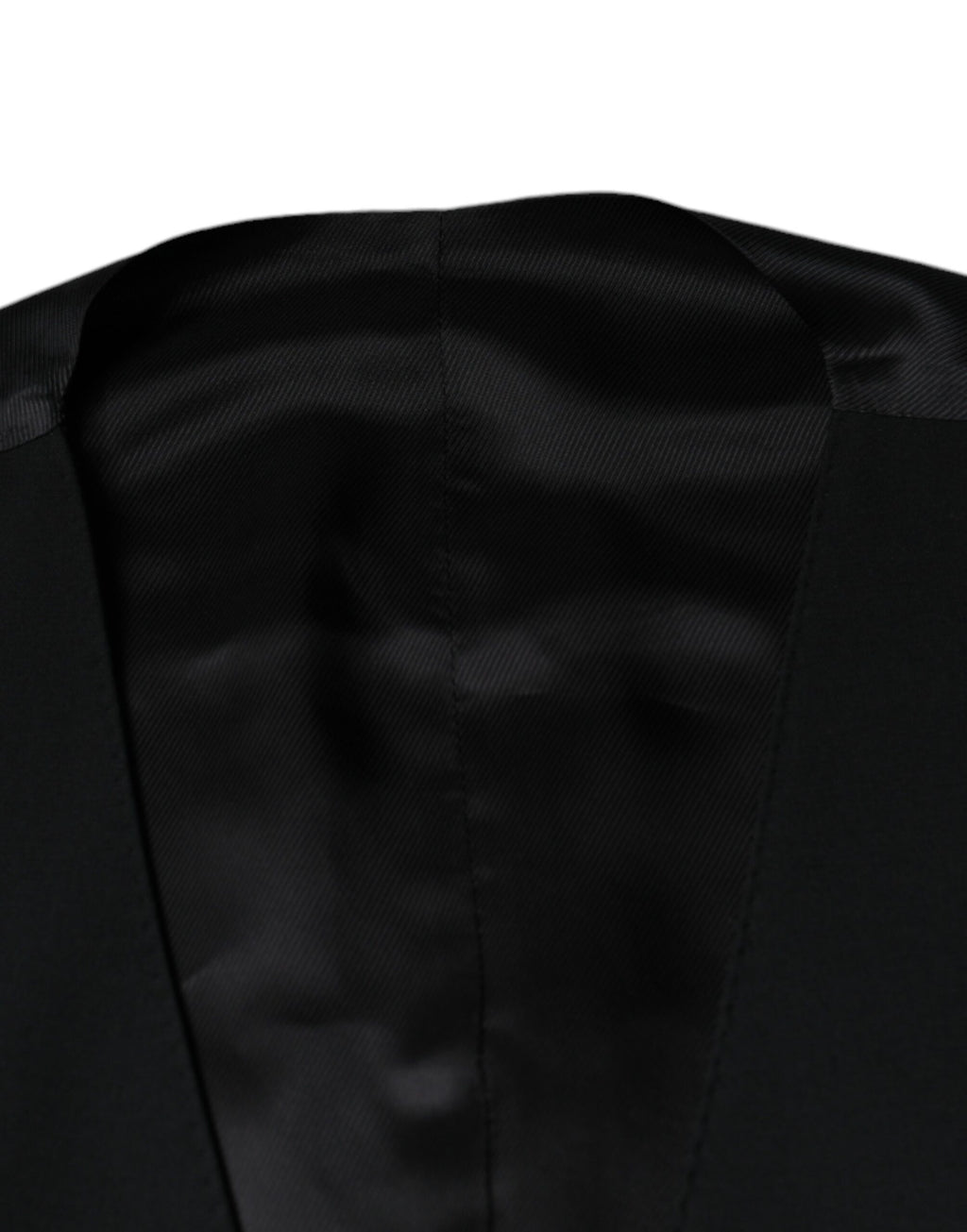 Dolce & Gabbana Black Wool Formal Dress Men Waistcoat Vest - Eljoys Fashion 