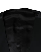 Dolce & Gabbana Black Wool Formal Dress Men Waistcoat Vest - Eljoys Fashion 