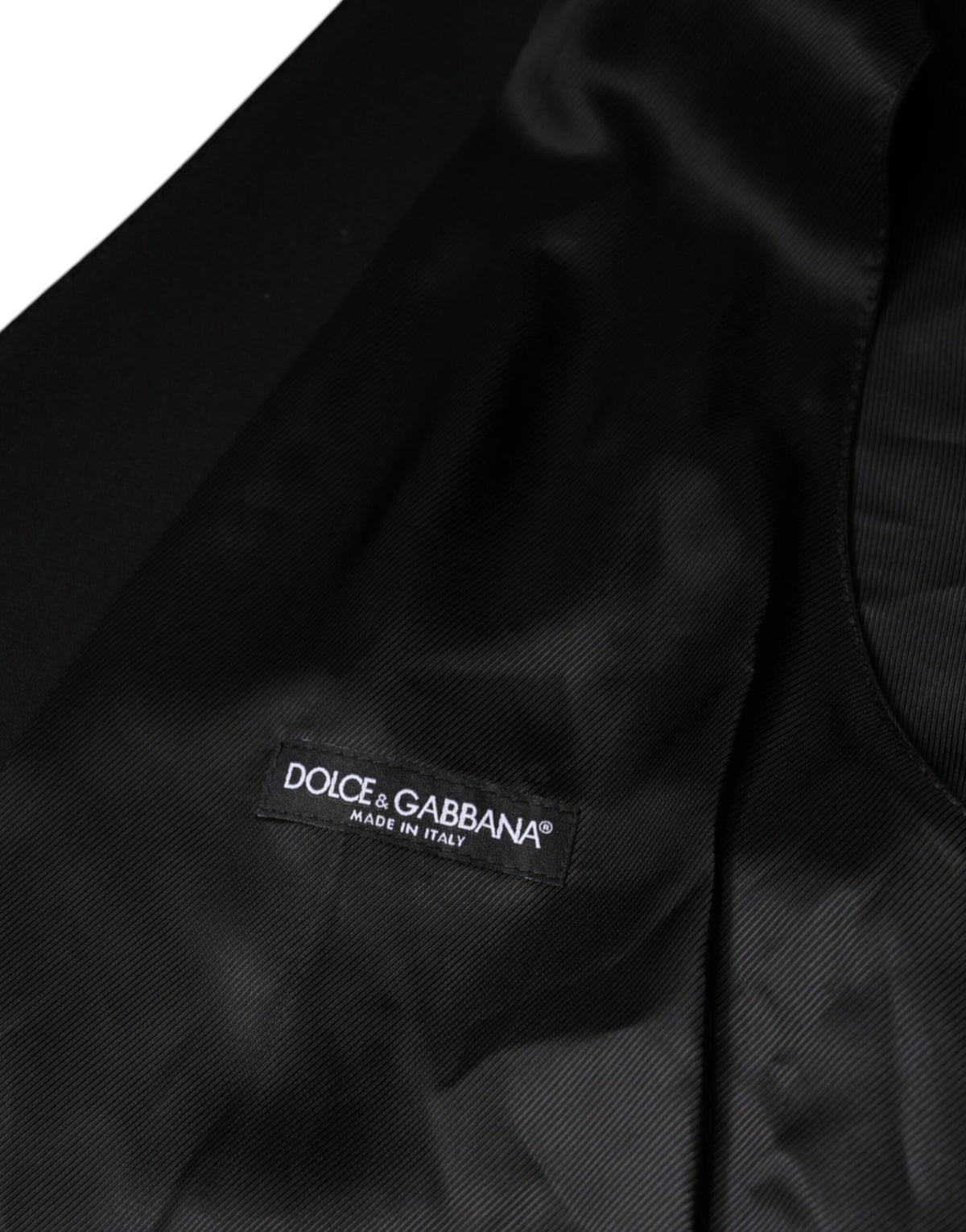 Dolce & Gabbana Black Wool Formal Dress Men Waistcoat Vest - Eljoys Fashion 