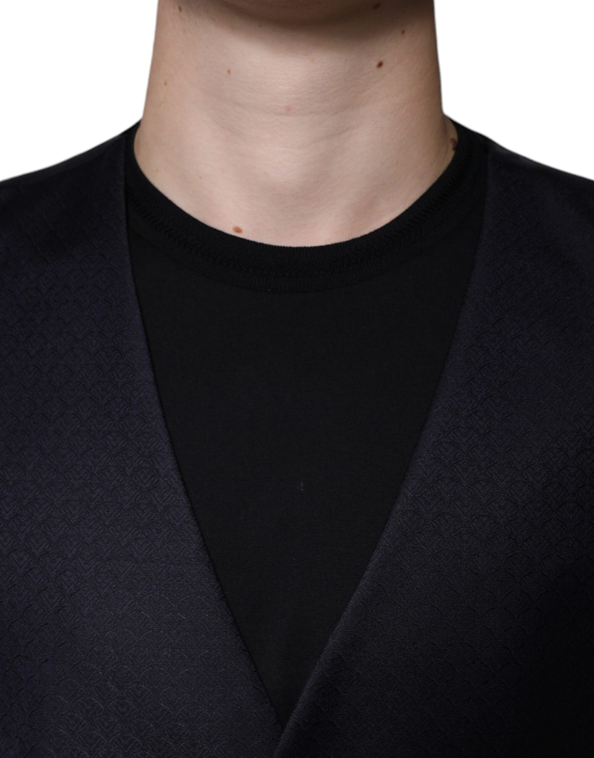 Dolce & Gabbana Black Wool Waistcoat Dress Formal Vest - Eljoys Fashion 