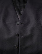Dolce & Gabbana Black Wool Waistcoat Dress Formal Vest - Eljoys Fashion 