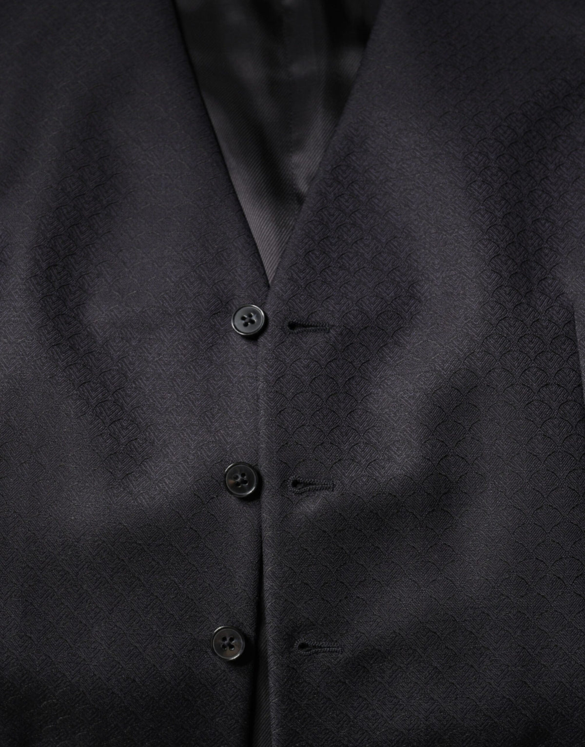 Dolce & Gabbana Black Wool Waistcoat Dress Formal Vest - Eljoys Fashion 