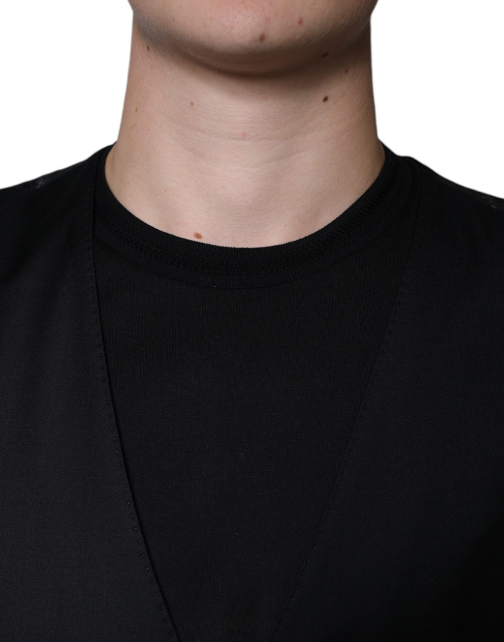 Dolce & Gabbana Black Wool Waistcoat Dress Formal Vest - Eljoys Fashion 