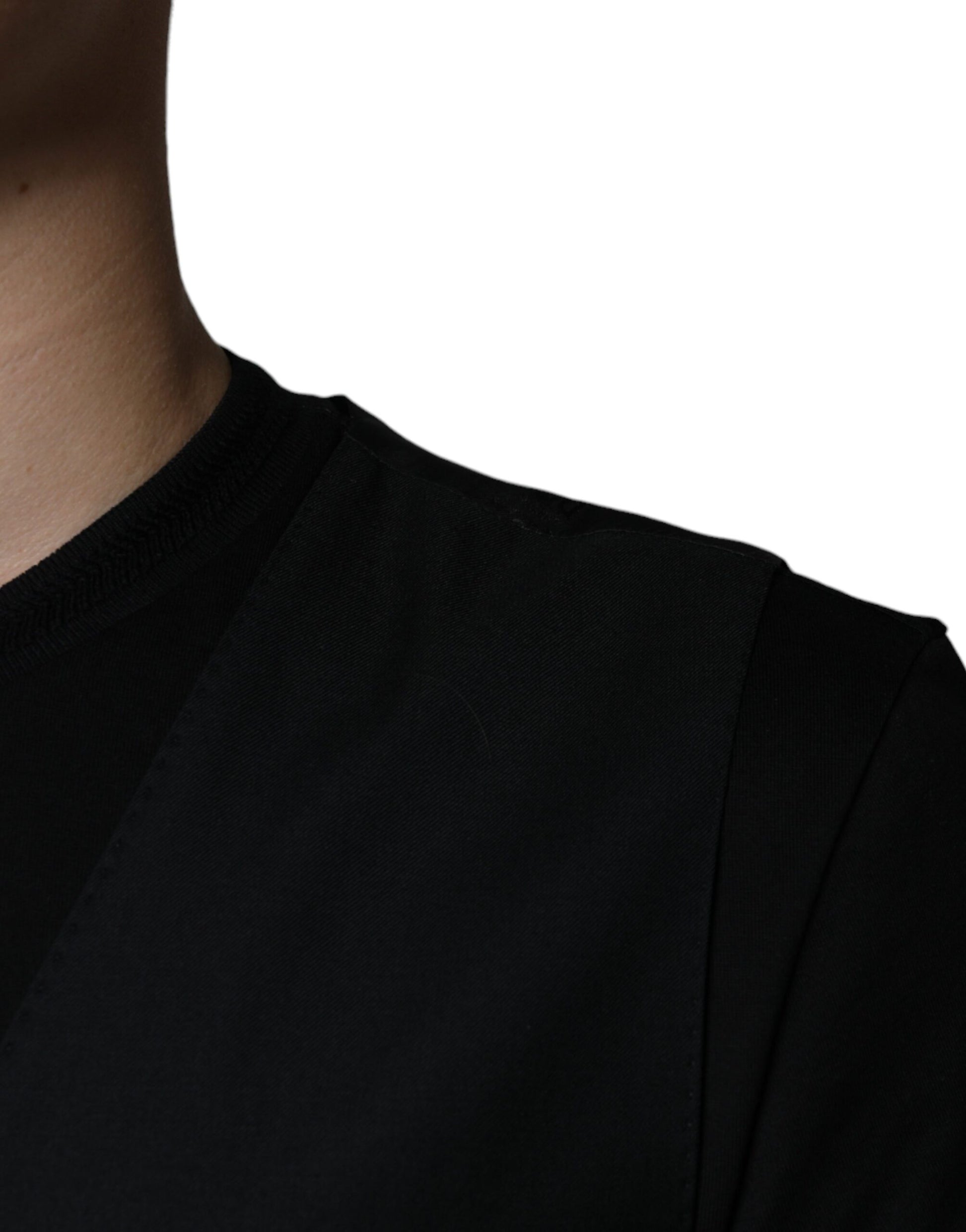 Dolce & Gabbana Black Wool Waistcoat Dress Formal Vest Dolce & Gabbana