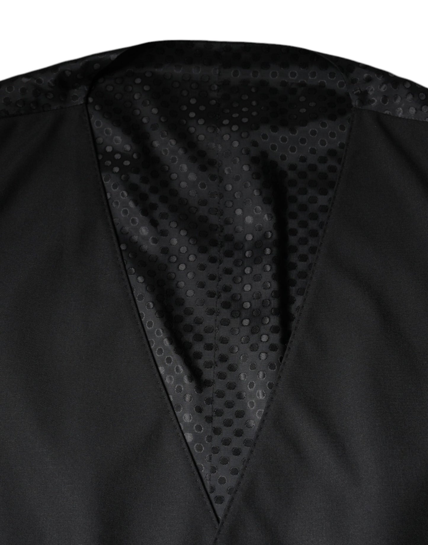 Dolce & Gabbana Black Wool Waistcoat Dress Formal Vest Dolce & Gabbana