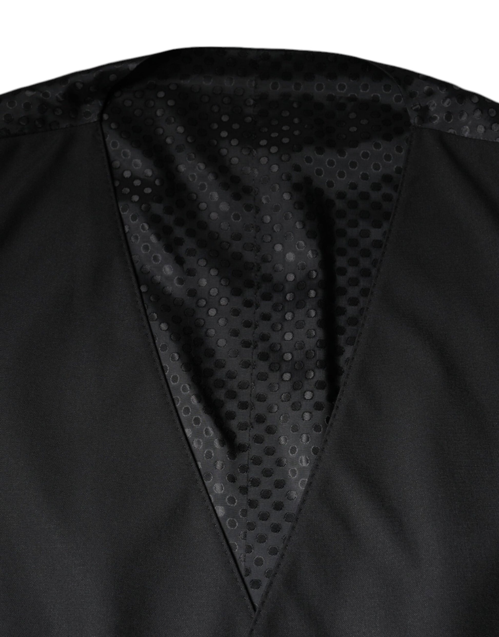Dolce & Gabbana Black Wool Waistcoat Dress Formal Vest Dolce & Gabbana