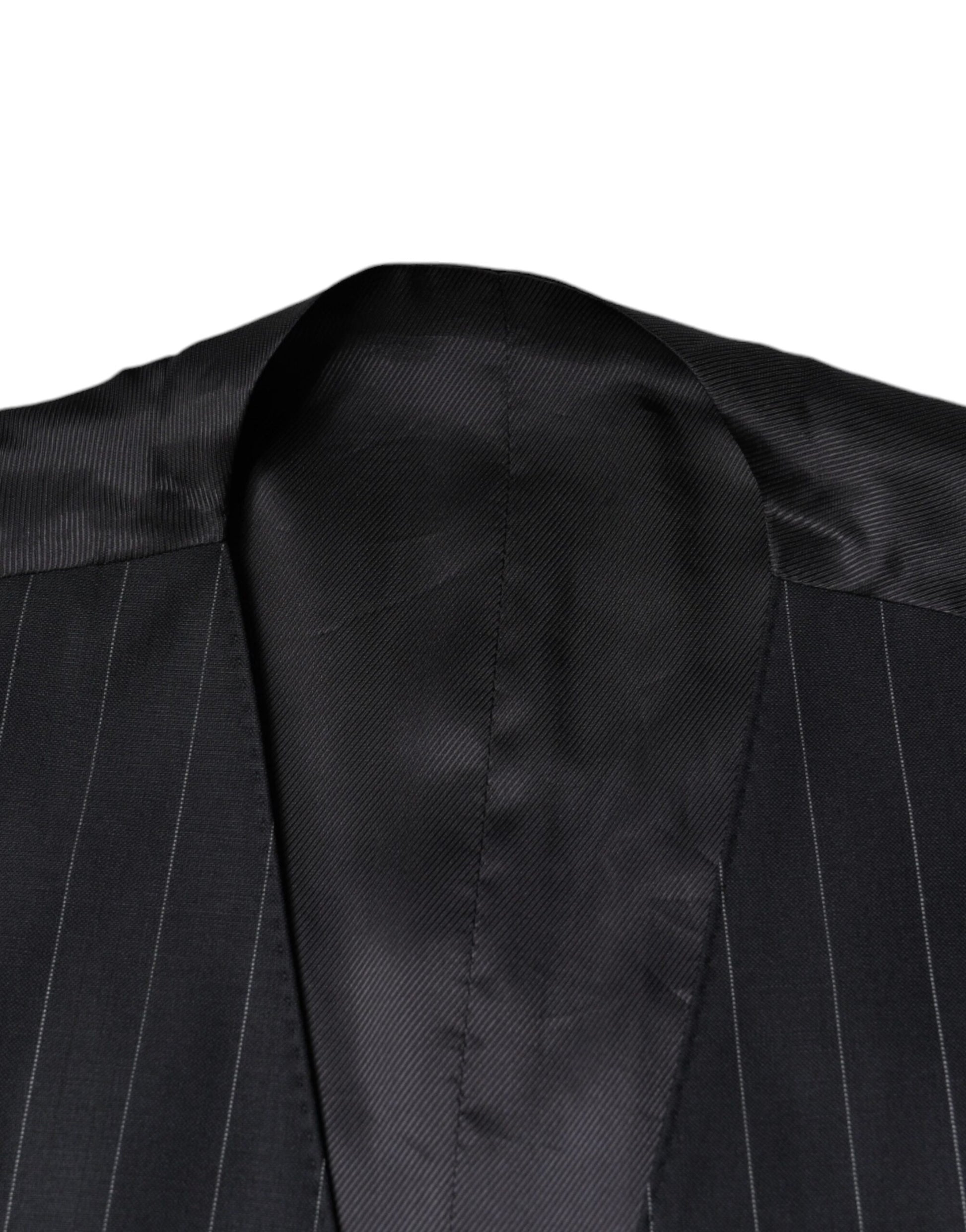 Dolce & Gabbana Black Leather Waistcoat Dress Formal Vest Dolce & Gabbana