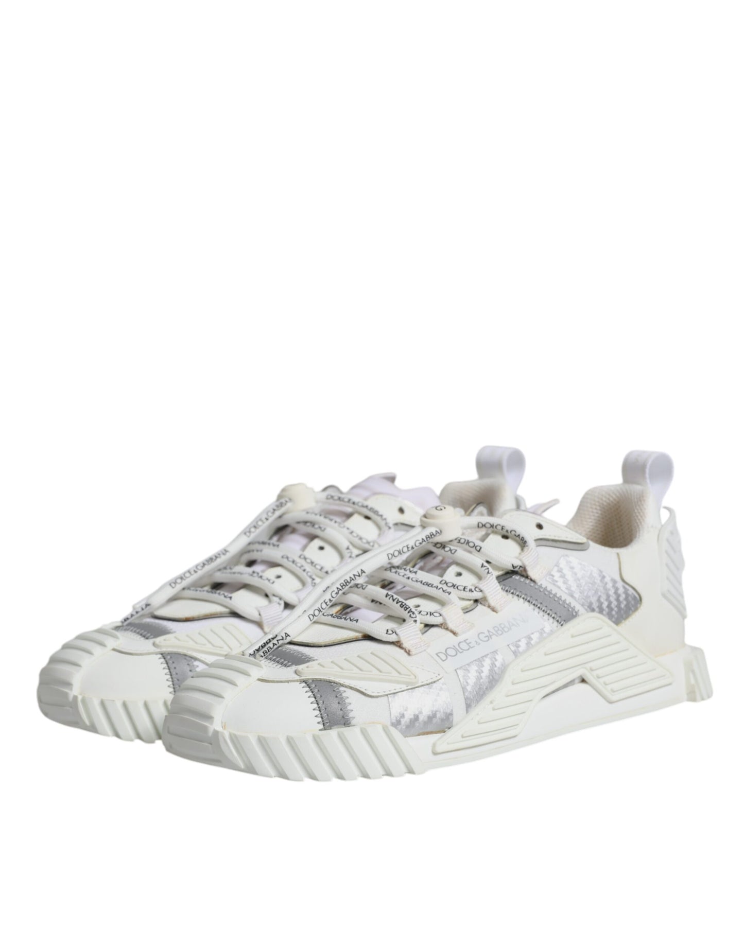Dolce & Gabbana White Lace Up Low Top NS1 Sneakers Shoes Dolce & Gabbana
