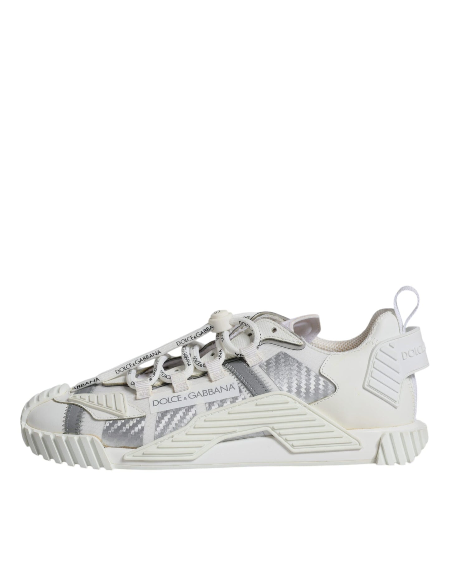 Dolce & Gabbana White Lace Up Low Top NS1 Sneakers Shoes Dolce & Gabbana