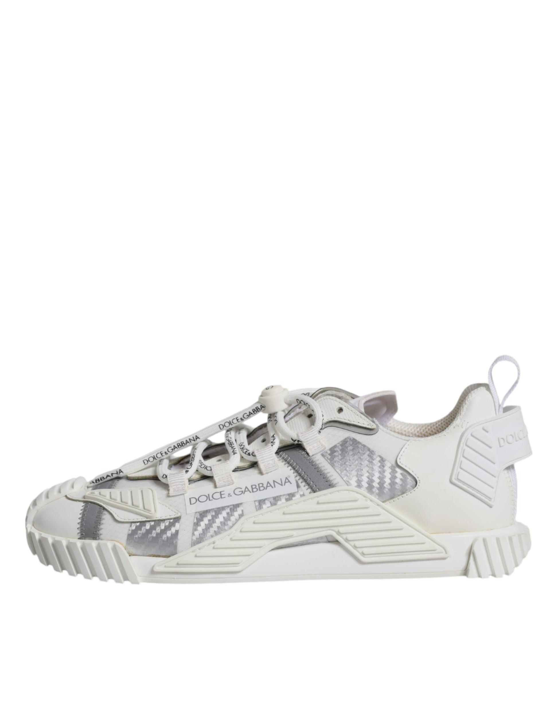 Dolce & Gabbana White Lace Up Low Top NS1 Sneakers Shoes Dolce & Gabbana